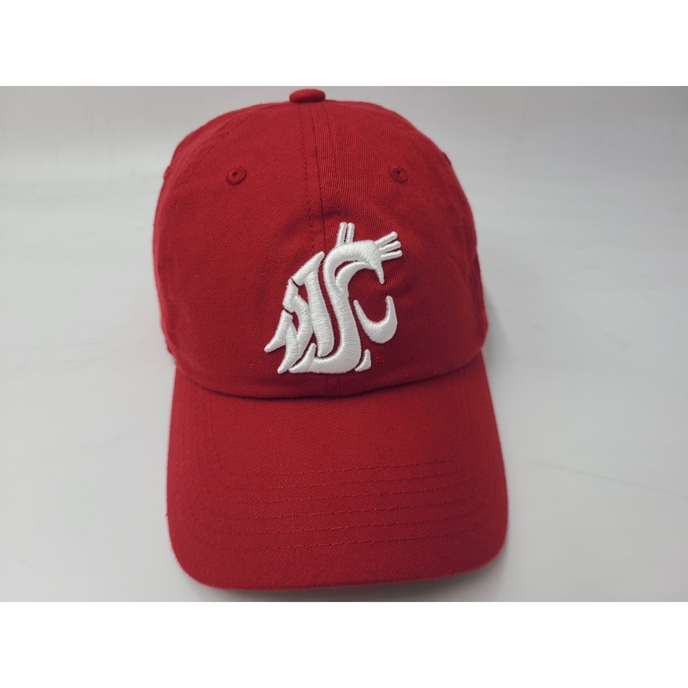 Washington State University Cougars Top of the World Strapback Hat Cap NCAA Red